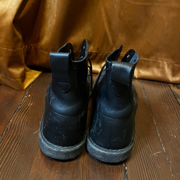 Clark’s Black Leather Boots Desert Mali Men’s 12 lace up - Picture 3 of 6